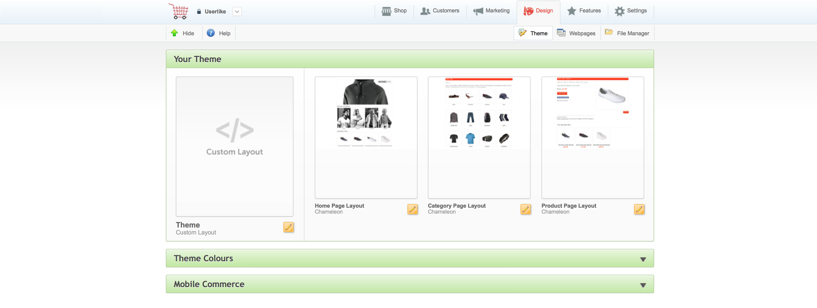 Design your online shop with ekmPowershop's drag and drop interface