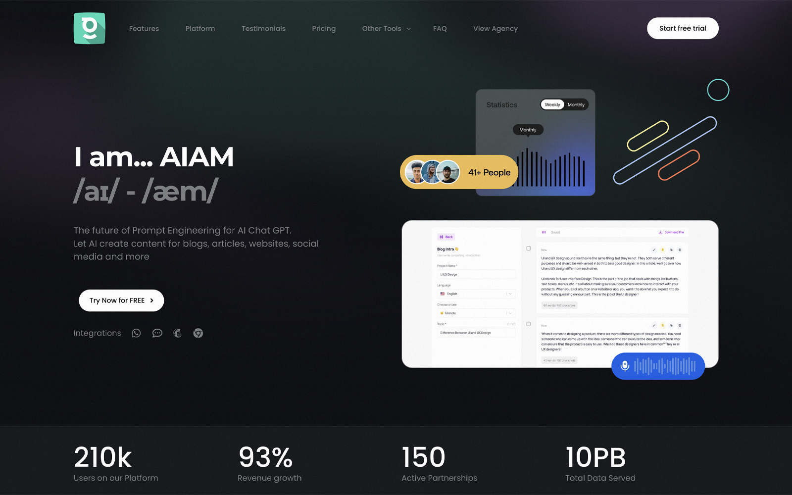 Geeklab screenshot: Dashboard