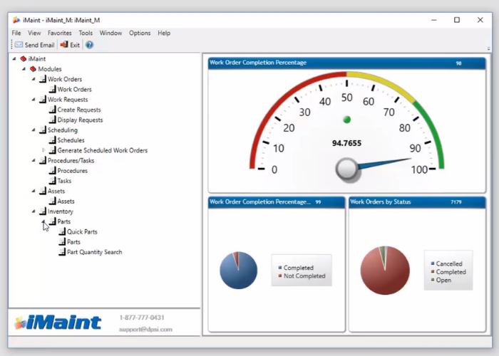 iMaint EAM screenshot: iMaint Home