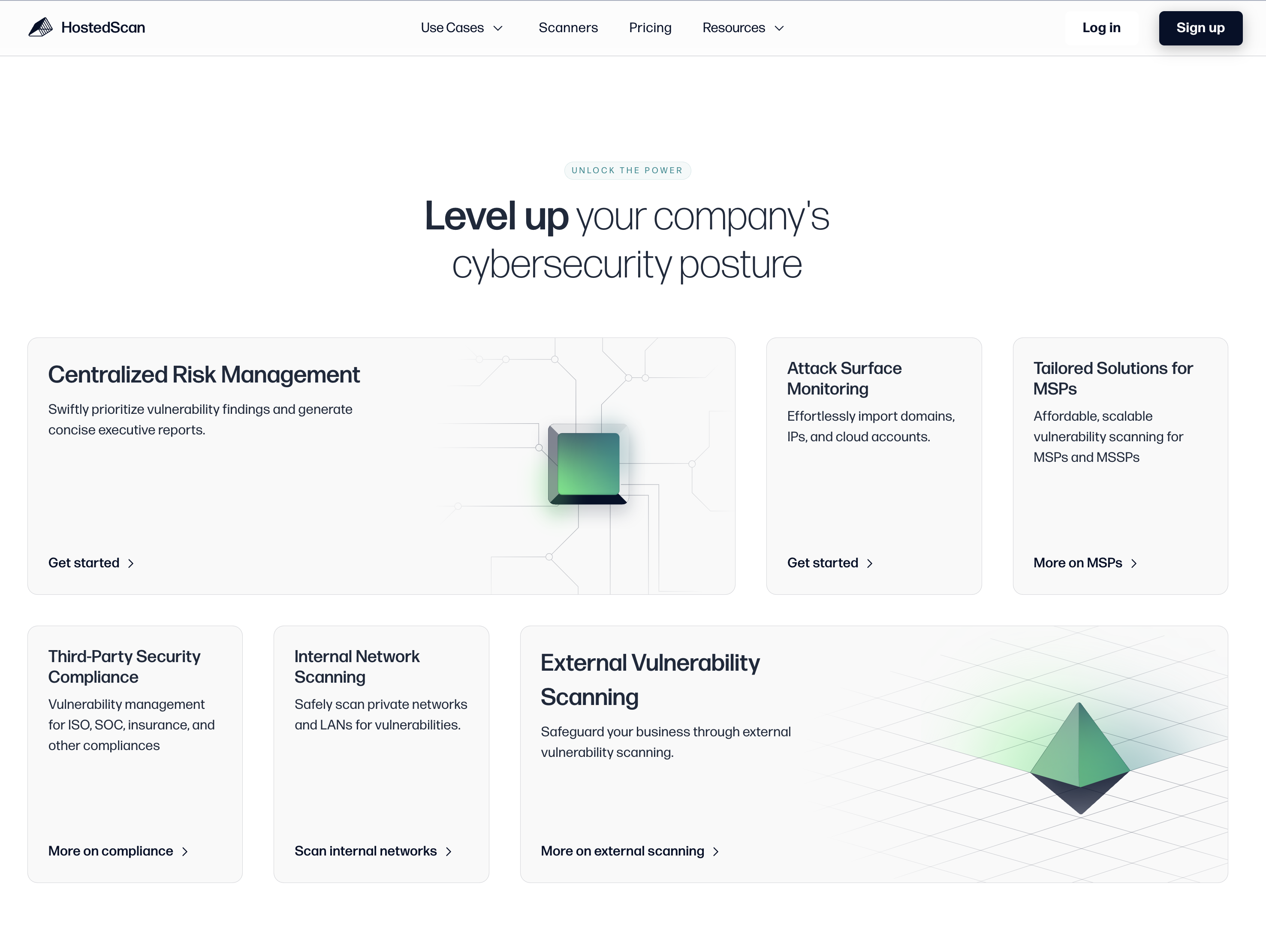 HostedScan screenshot: Level Up