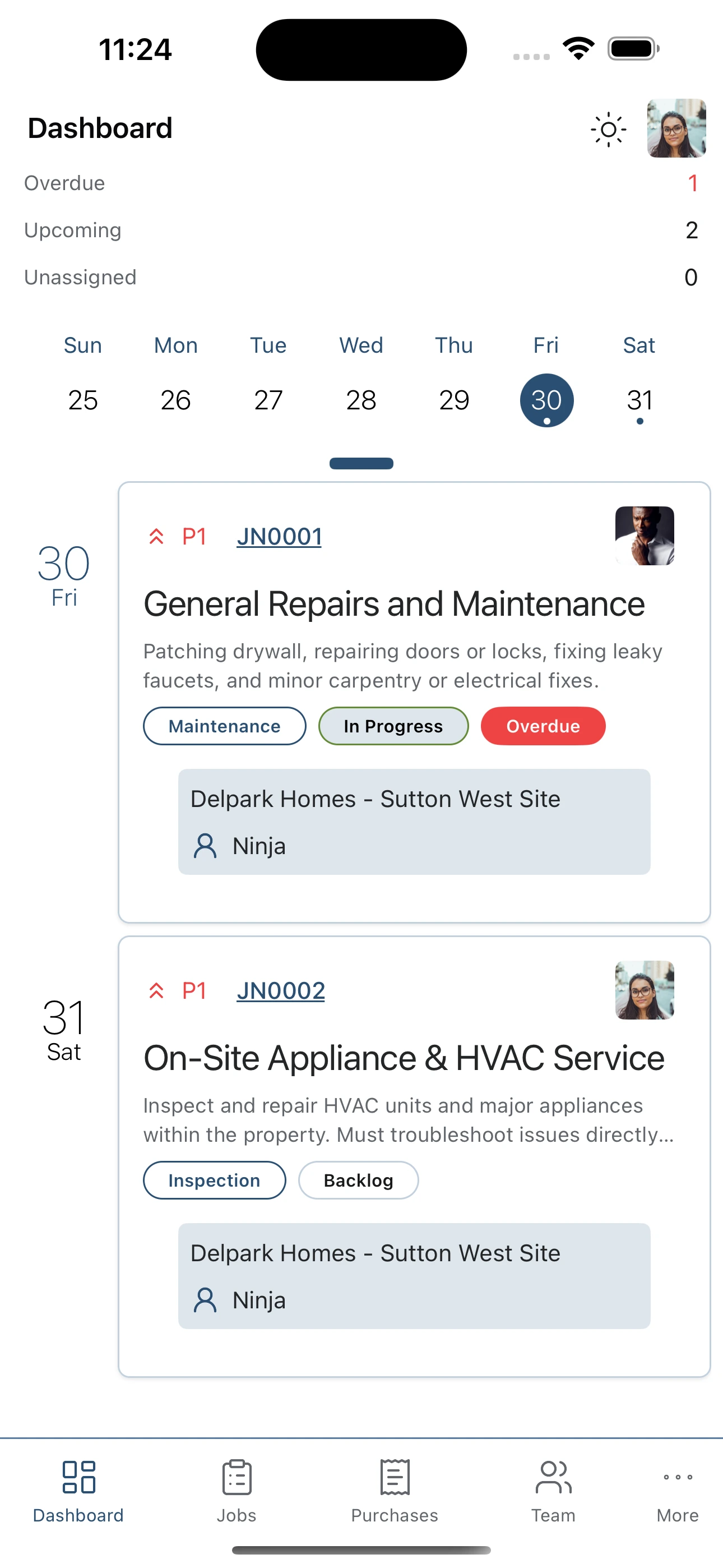 Veylo screenshot: Veylo dashboard
