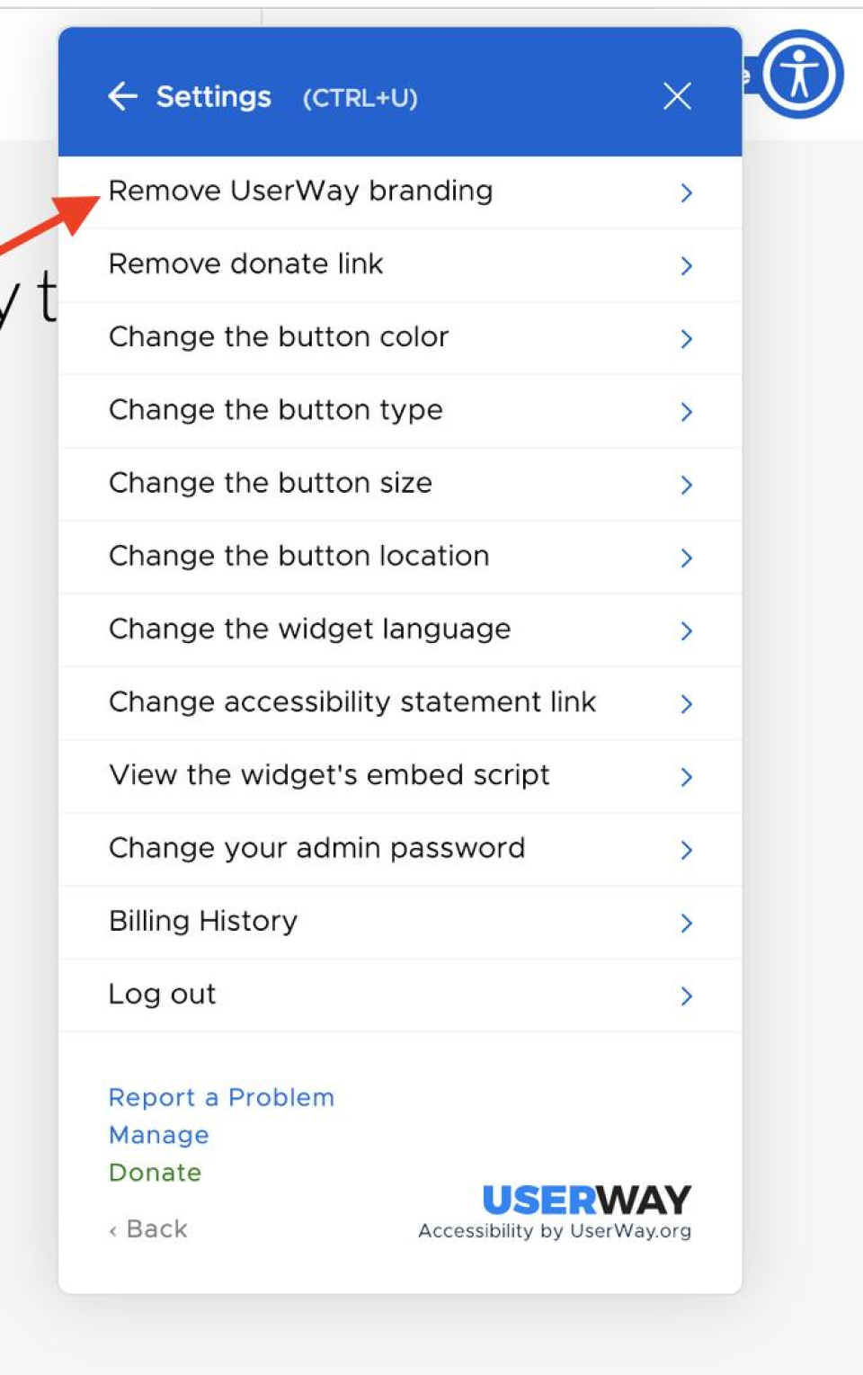 UserWay plugin menu-thumb