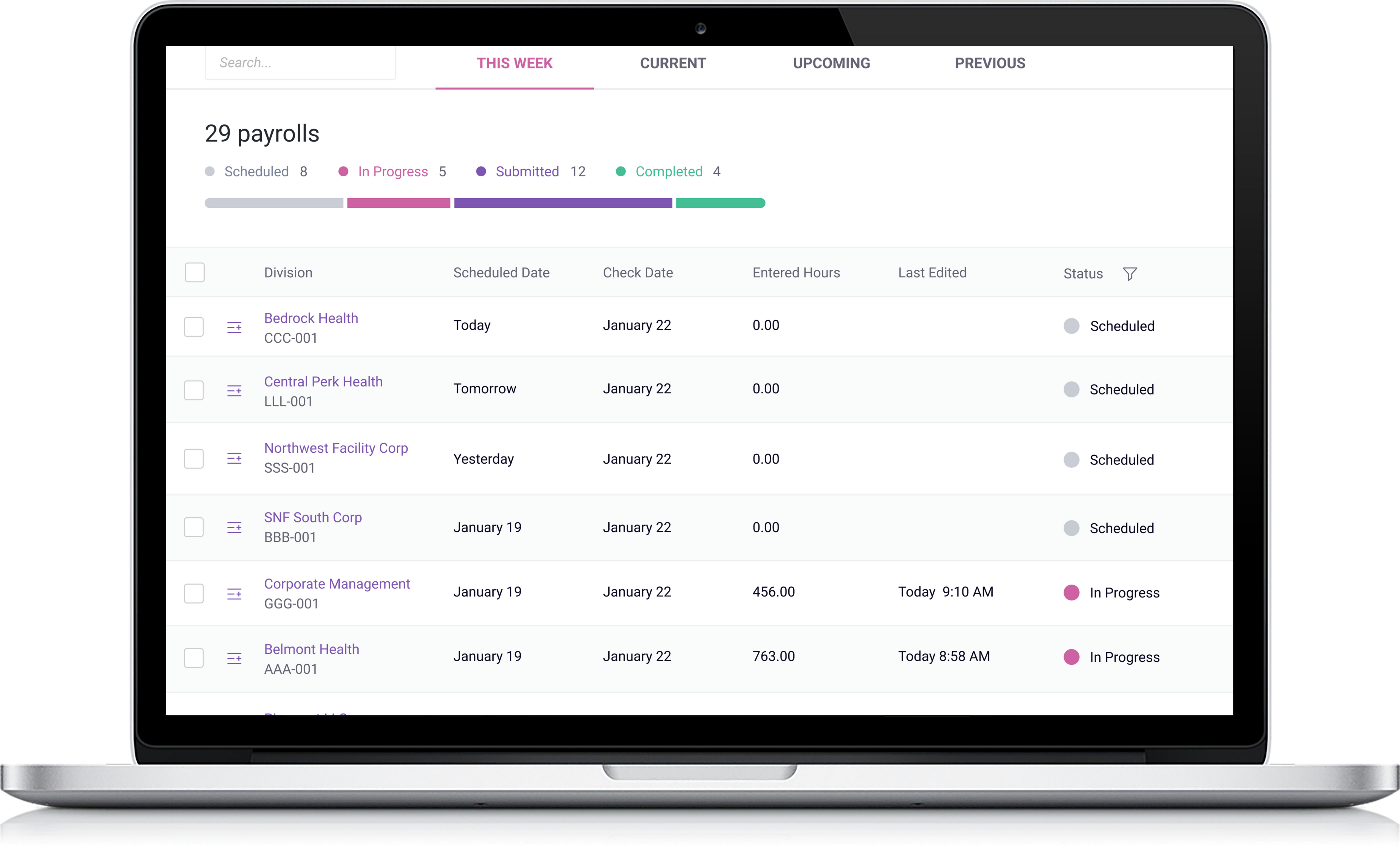 Viventium Software Software - Multi-Division Payroll. Handle payroll for all locations with one login and one dashboard, with real-time updates.