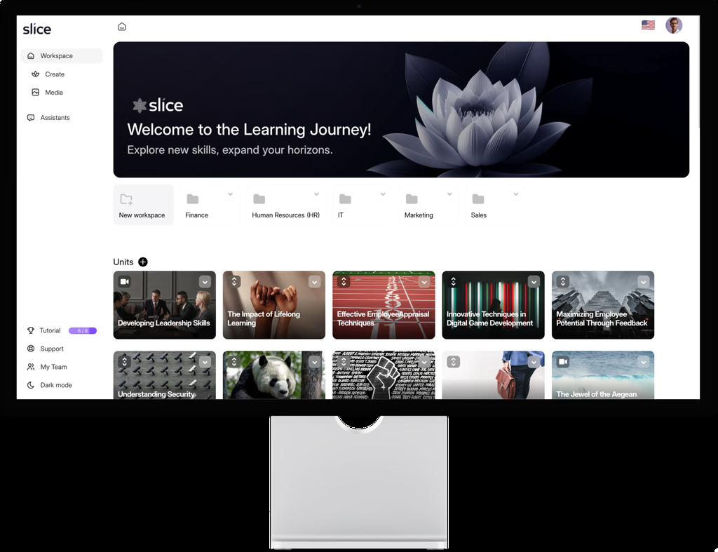 Slice screenshot: Slice workspace