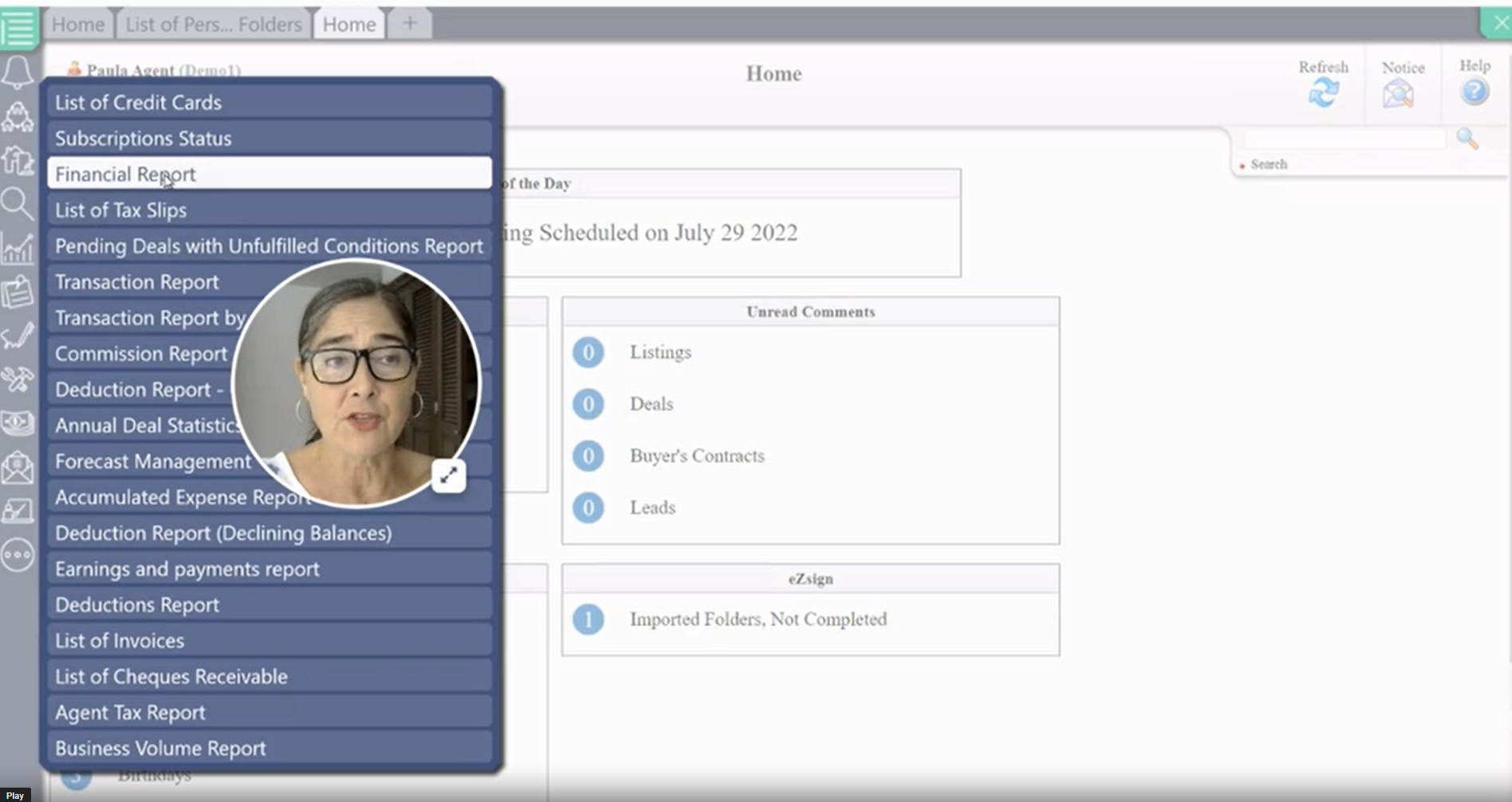 eZmax Software - Example of eZmax menu structure and navigation. Also note, you can open several "tabs" as you would in a browser to easily toggle between different sections of the robust eZmax solution, as it best suits your needs.