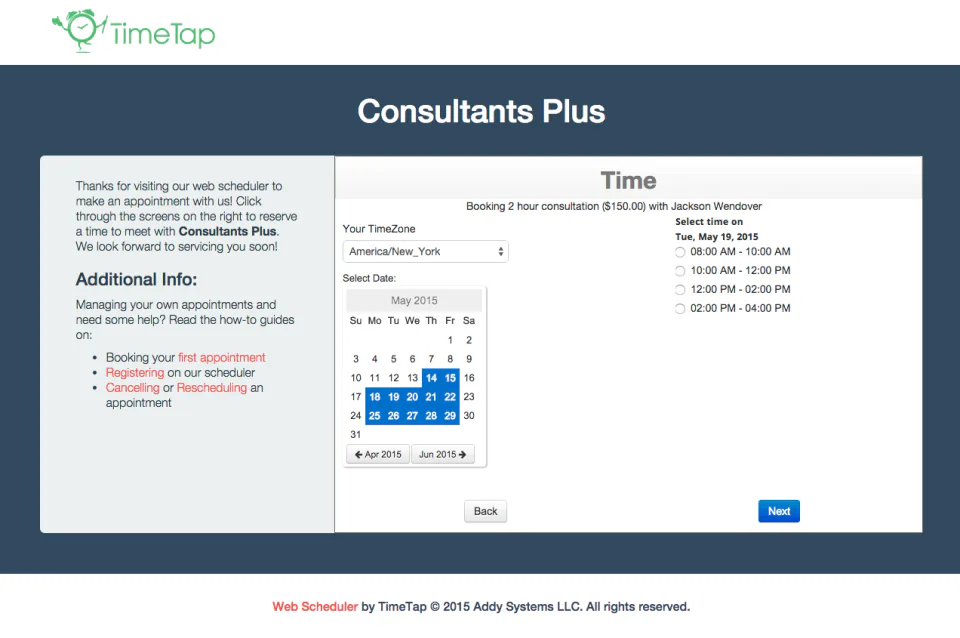 Take bookings online