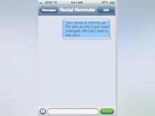 Renterval Software - Send automatic text and email reminders to customers
