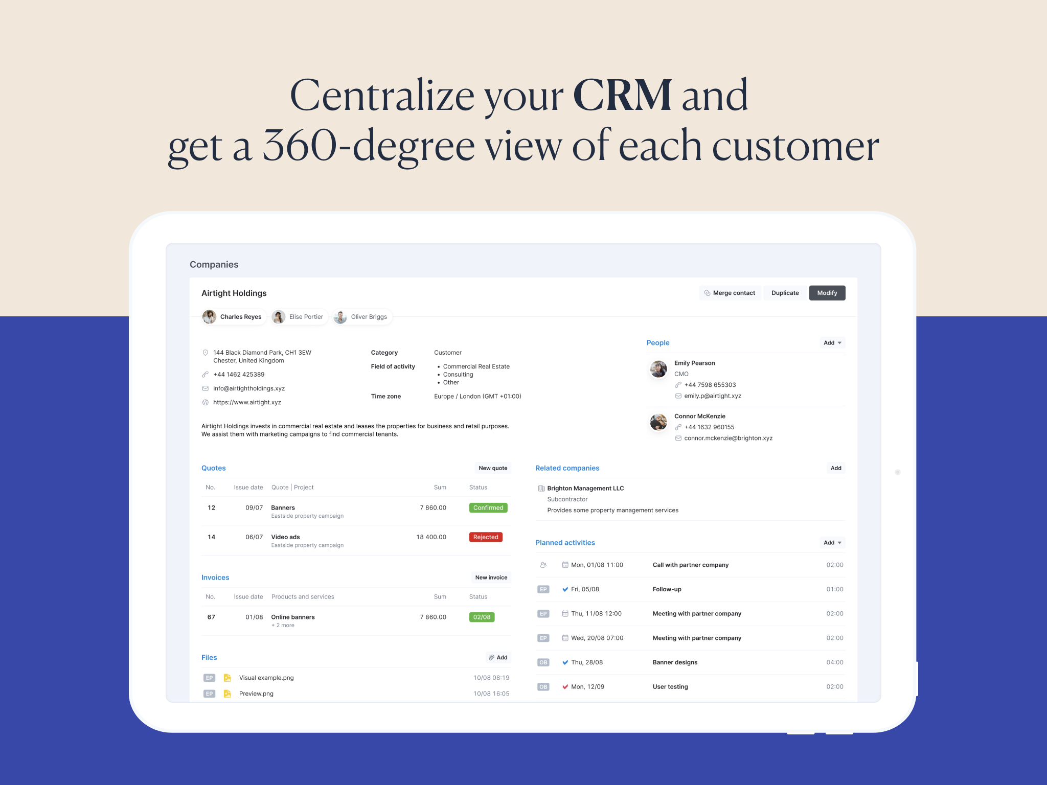 Centralized CRM