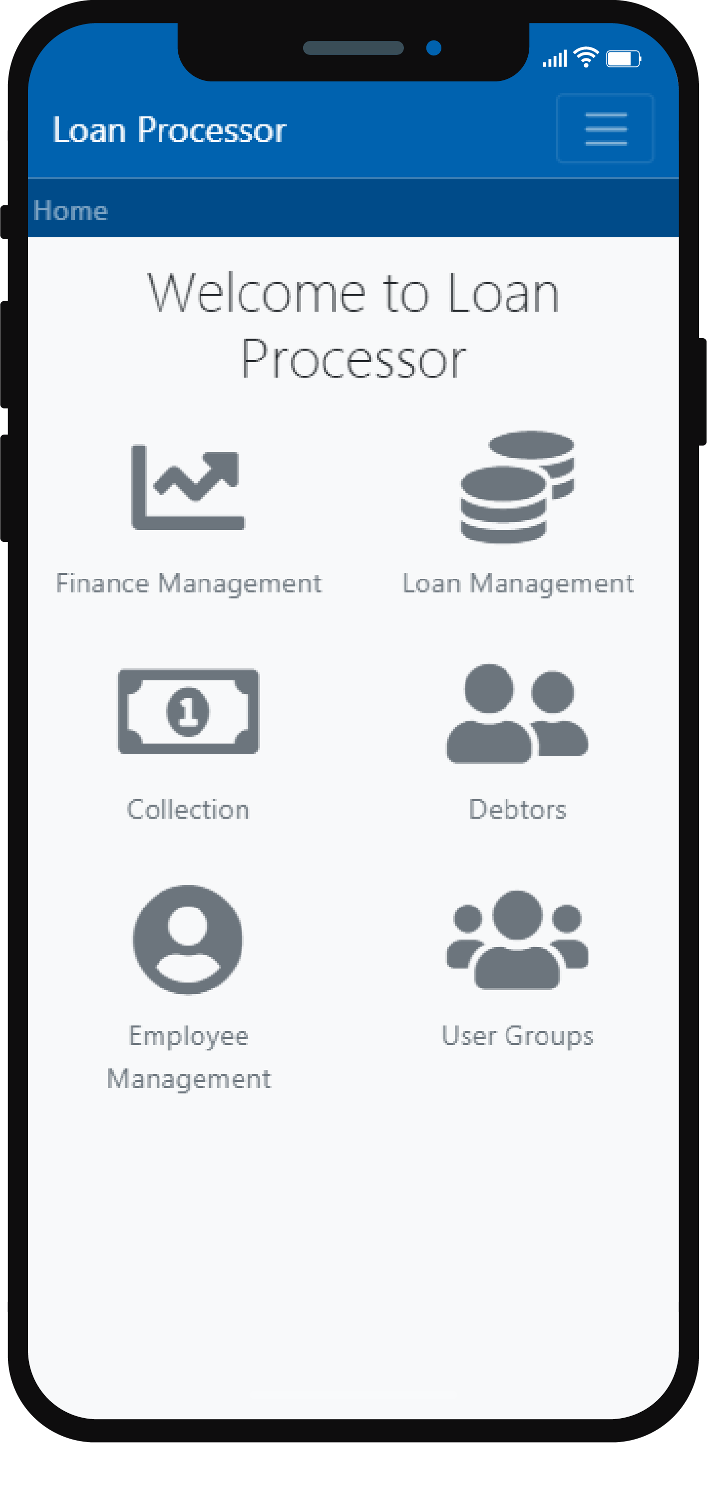 Loan Processor screenshot: Loan Processor main screen