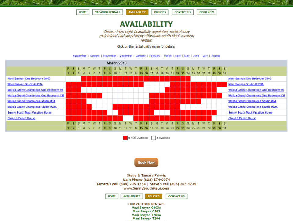 ReservationKey Software - Embeddable calendar