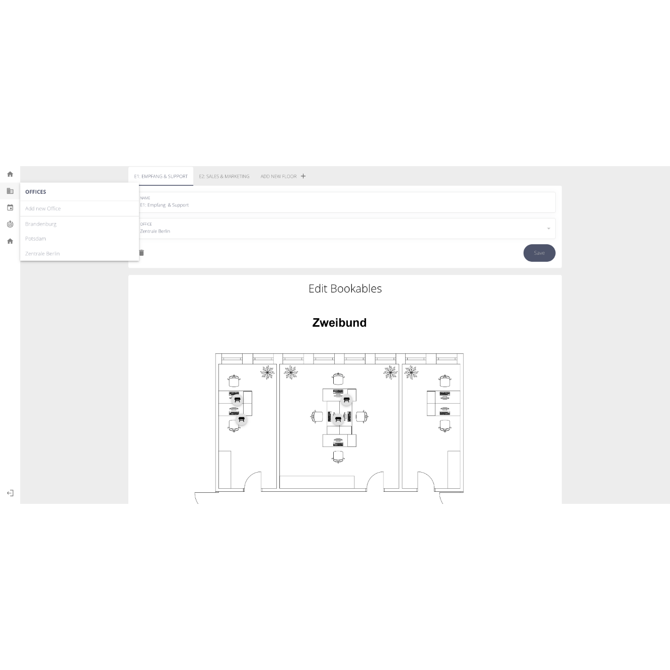 SpaceLoop screenshot: SpaceLoop bookable editing