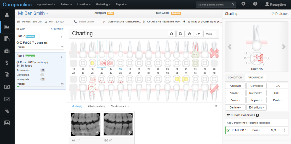 Manage patient charts online