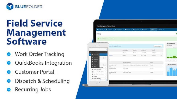 BlueFolder screenshot: Field Service Management and Work Order Software.