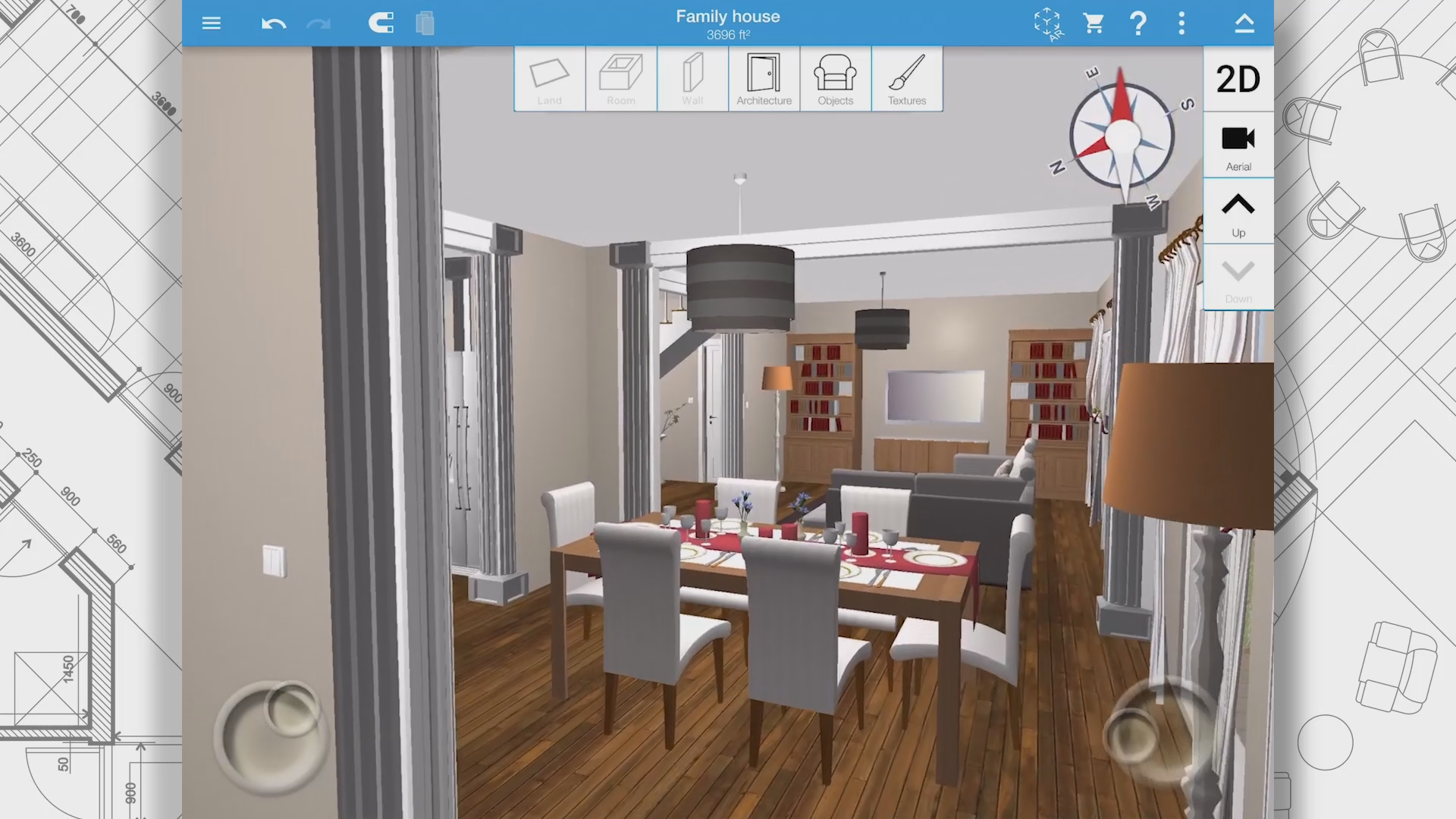 Home Design 3D screenshot: Interface