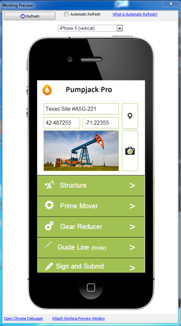 Create apps visually rather than through writing code
