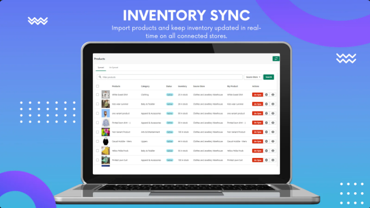 Syncerize synching inventory
