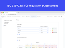 Qualio Software - ISO 14971 Risk Configuration & Assessment
