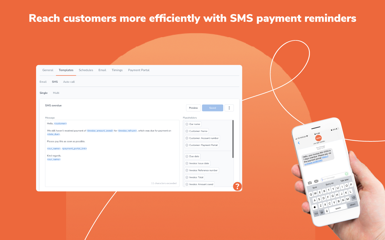 Reach customers more efficiently with SMS payment reminders
