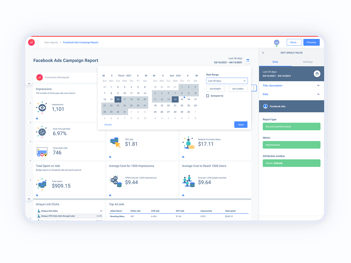 Whatagraph Software - Real-time dashboards to monitor daily performance