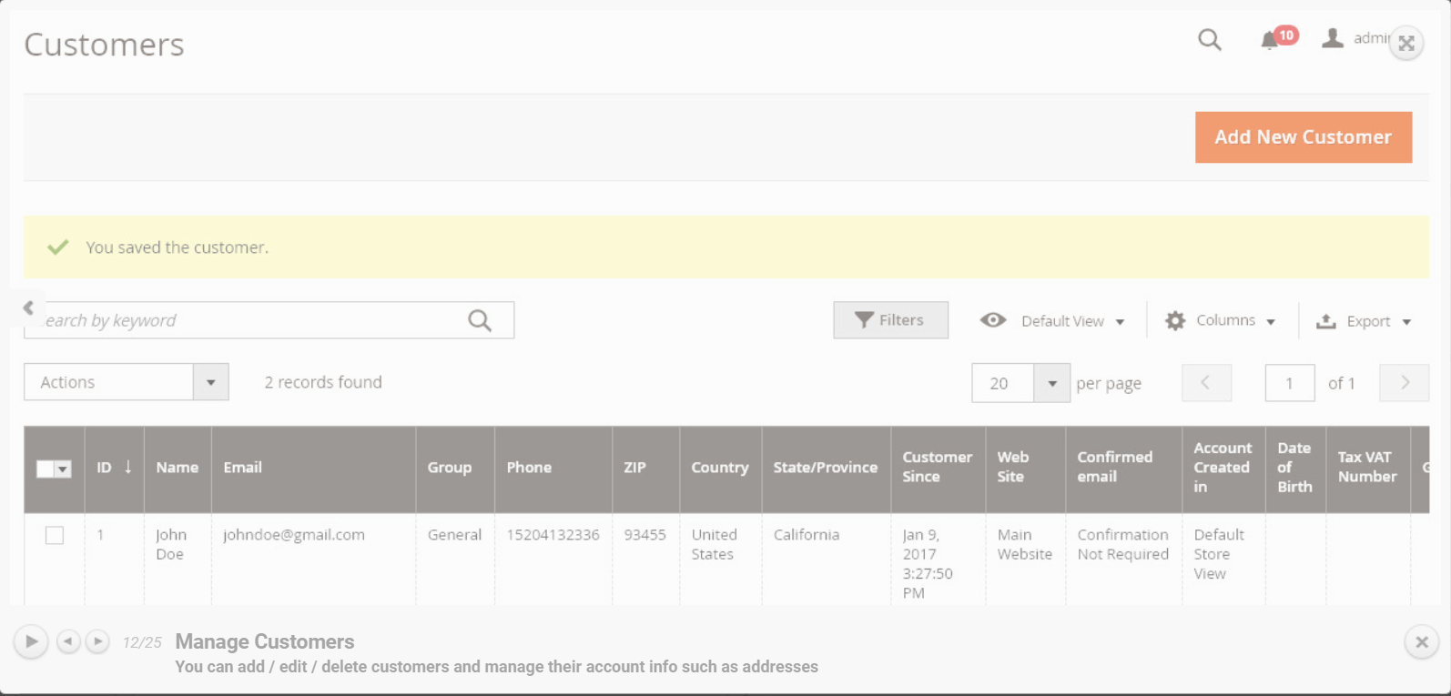Sales Igniter screenshot: Sales Igniter customers