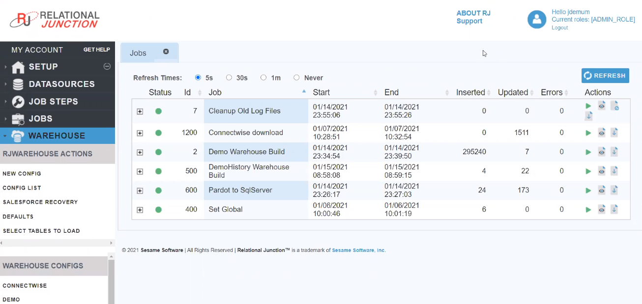 Relational Junction Software - User Interface