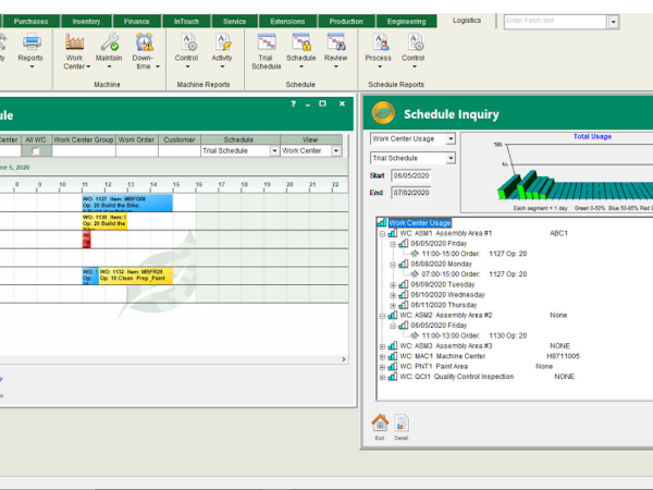ALERE Software - Visual Schedule Board - Finite scheduler with visual scheduling tools.