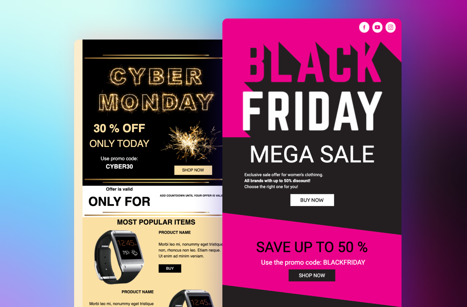 TOPOL Software - Black Friday templates