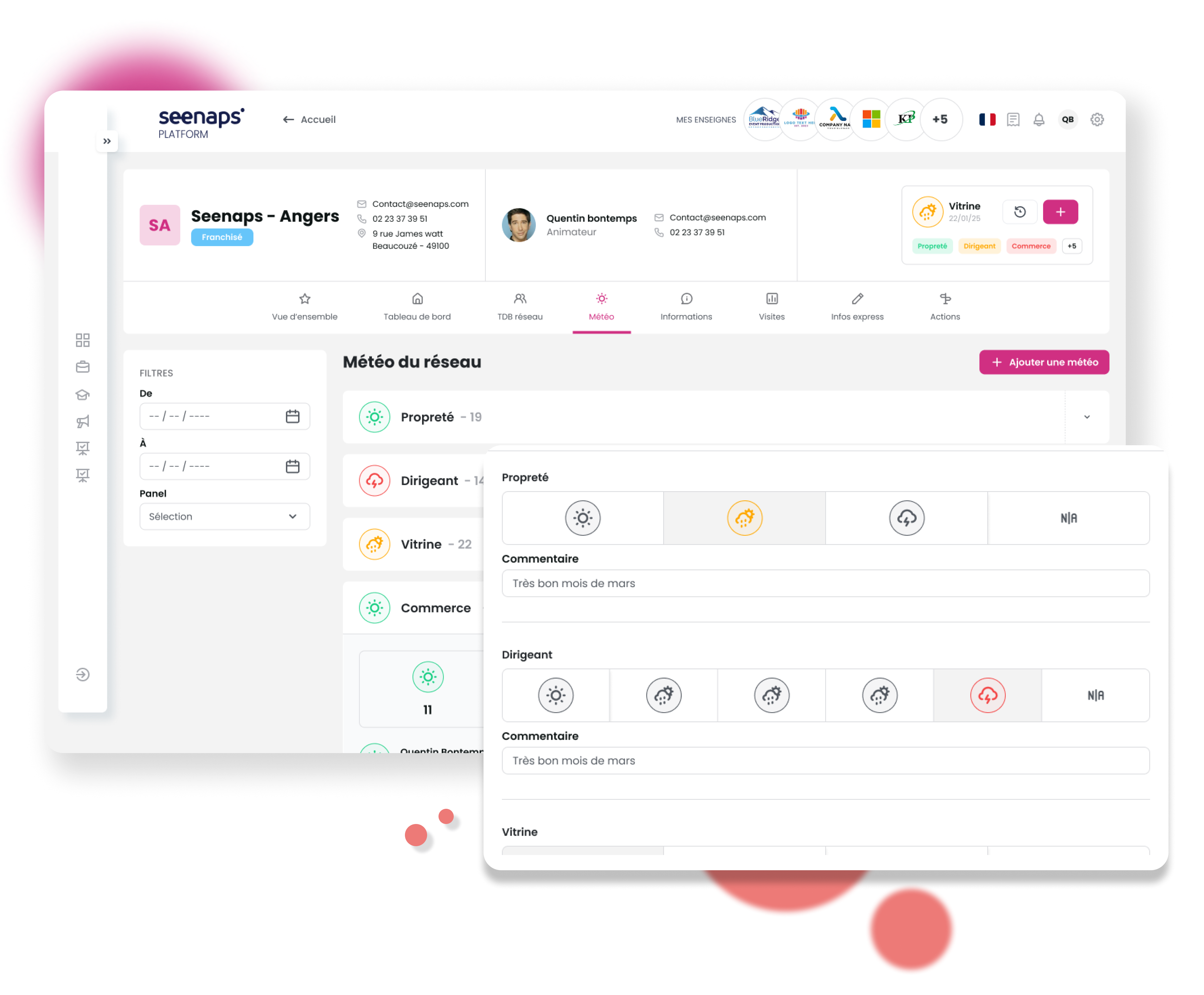 Seenaps screenshot: Seenaps network monitoring