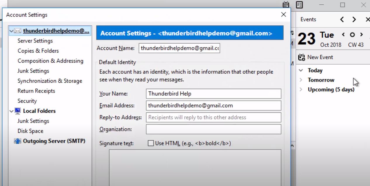 Thunderbird email signatures