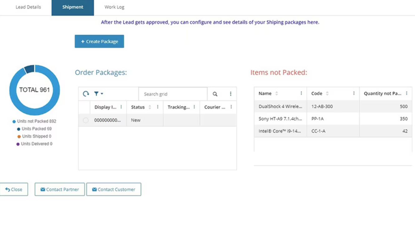 SkoopFlow screenshot: SkoopFlow track packed and shipped orders