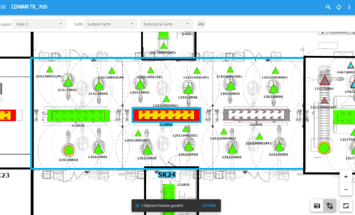 COMAN screenshot: COMAN progress tracking
