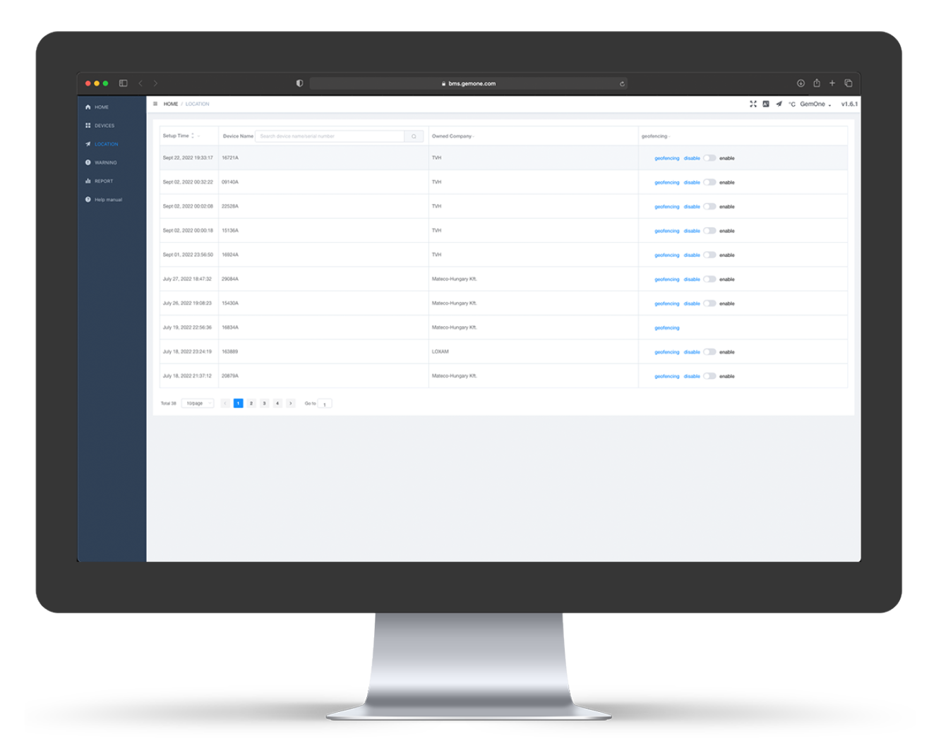 Battery Monitoring Software - Battery Monitoring Solution platform - Location