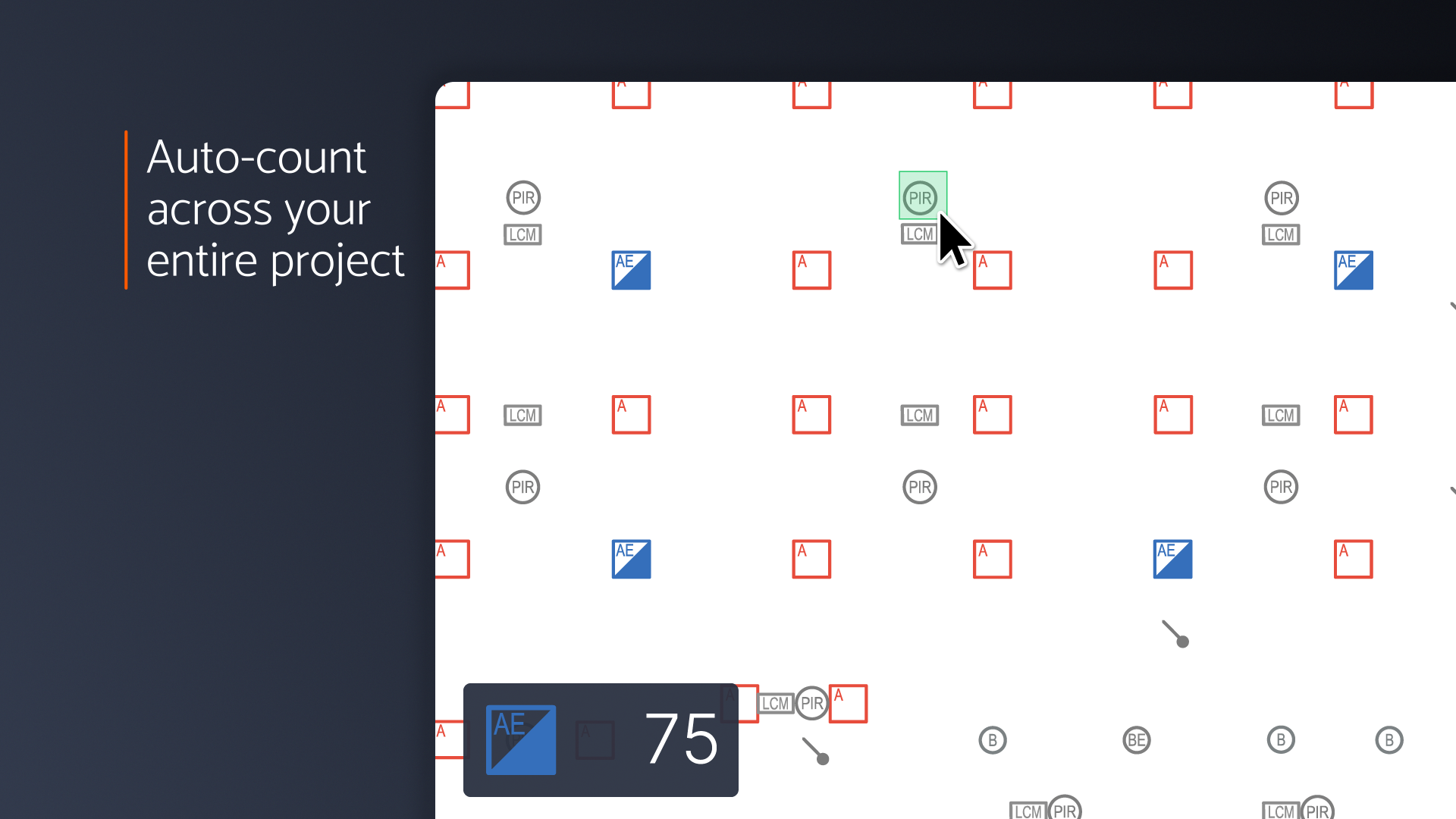 Auto-count across your entire project