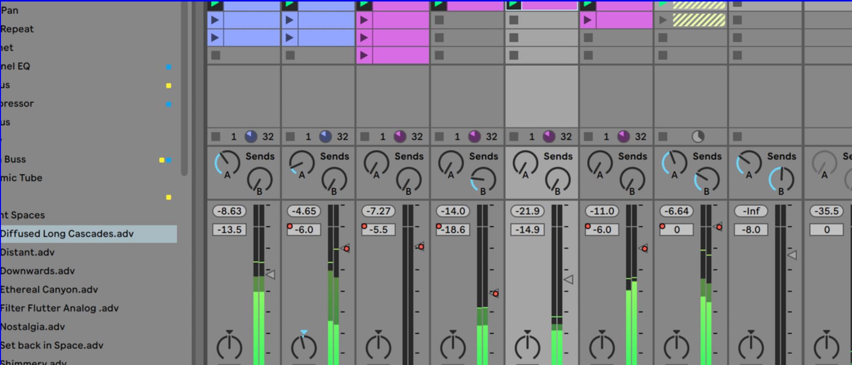 Live sound editing interface