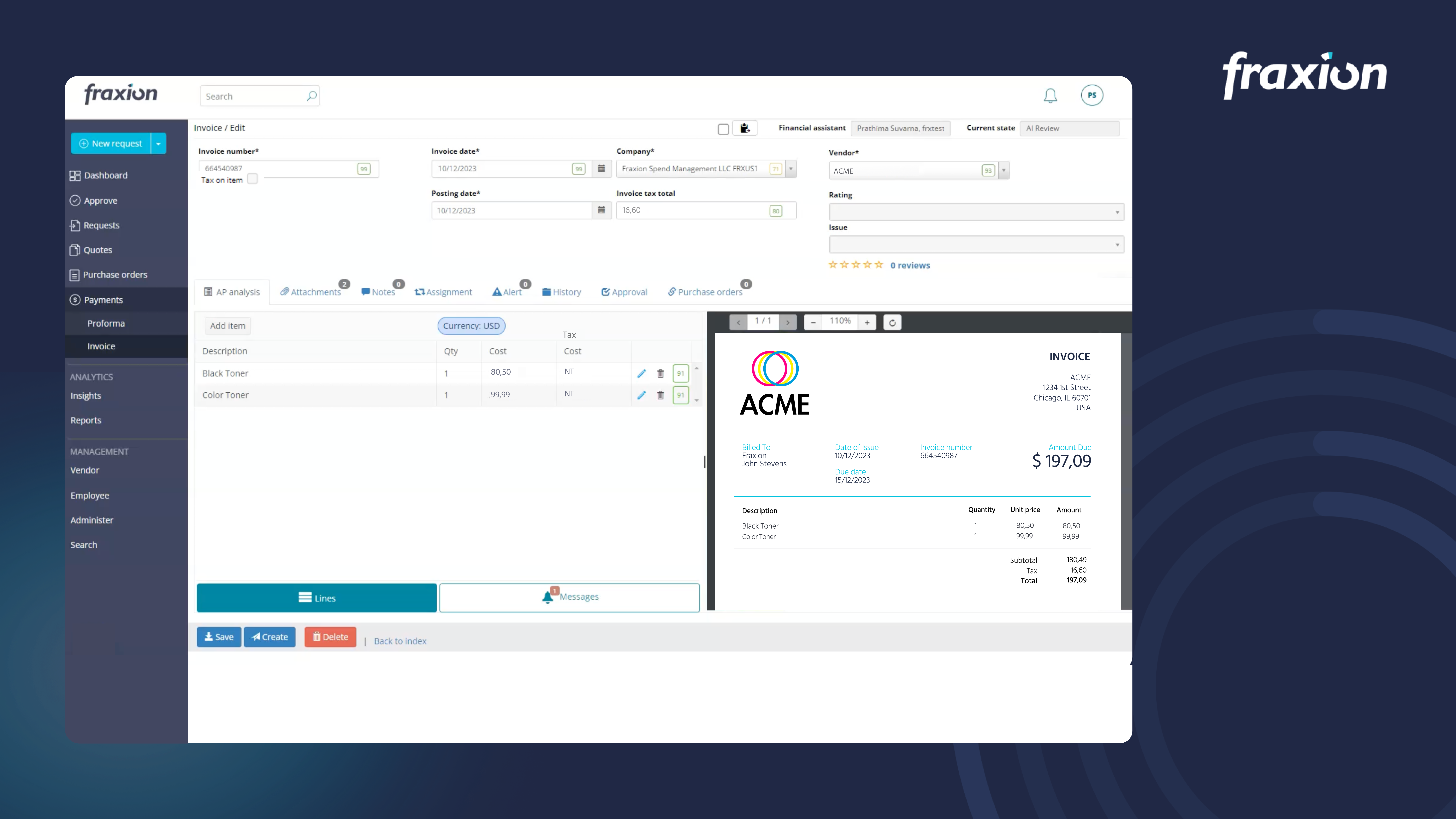 AI-powered AP automation, invoice matching and invoice approvals.