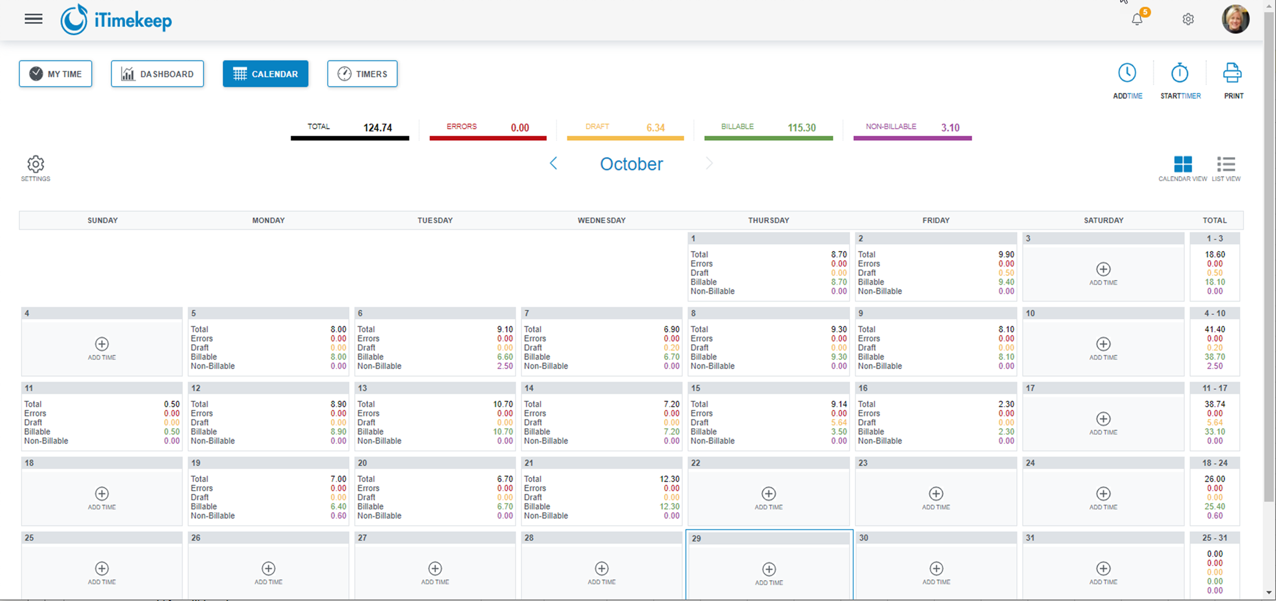 iTimekeep screenshot