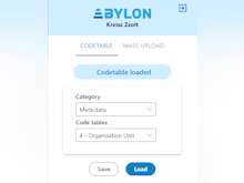 Abylon Rapid Planning Software - Loading code-table
