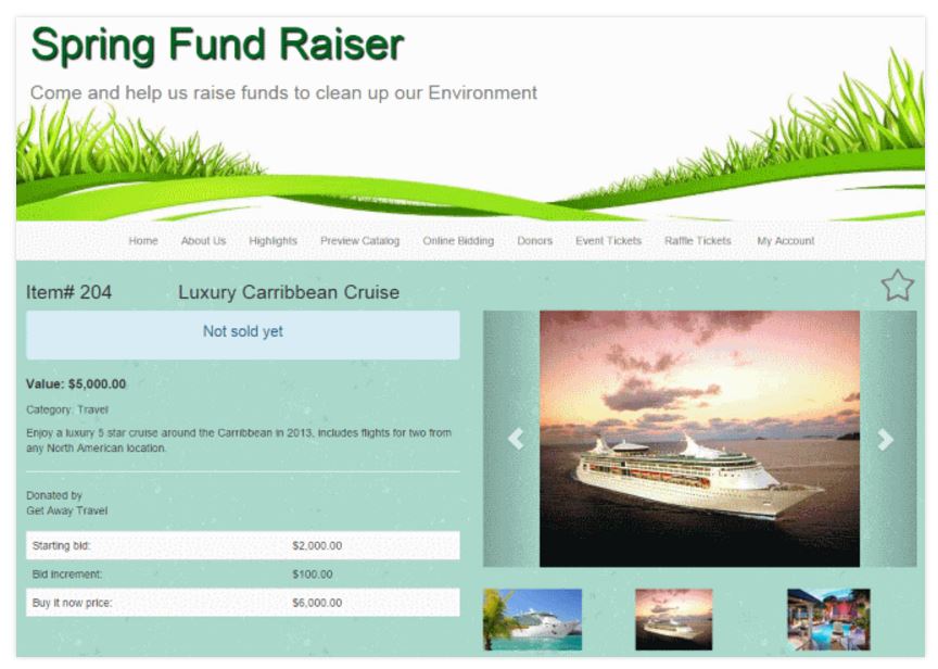 Auction website