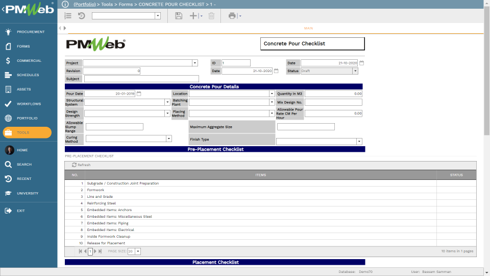 PMWeb Software - Custom form builder