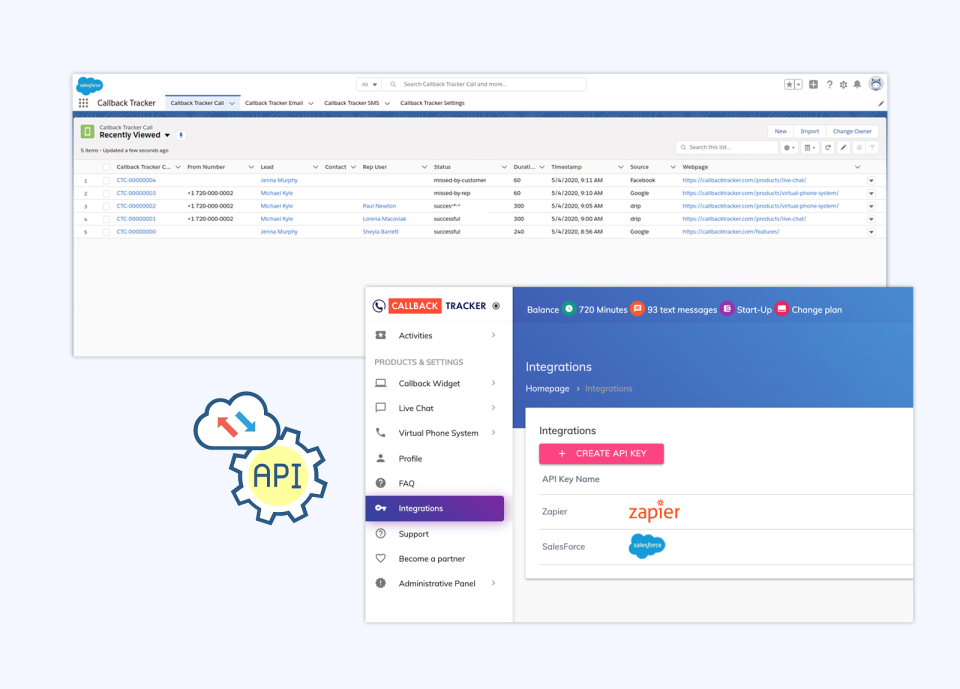 Callback Tracker Software - Many Integrations