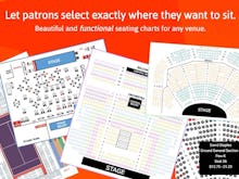 ThunderTix Software - Beautifully designed seating chart accurately represent your venue with custom graphics.