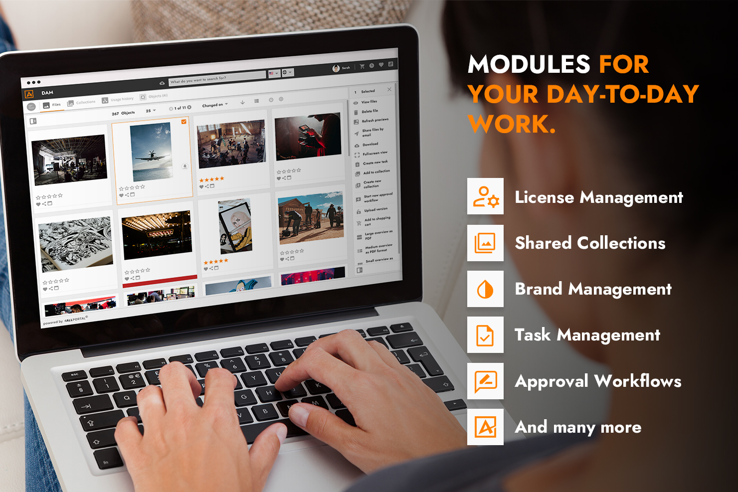 Our experts will advise you on the variety of modules. Even after going live, 4ALLPORTAL is scalable and customisable at any time.