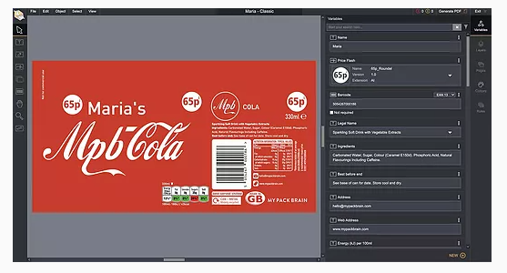 MYPACKBRAIN Software - Customise and personalise packaging graphics to local markets