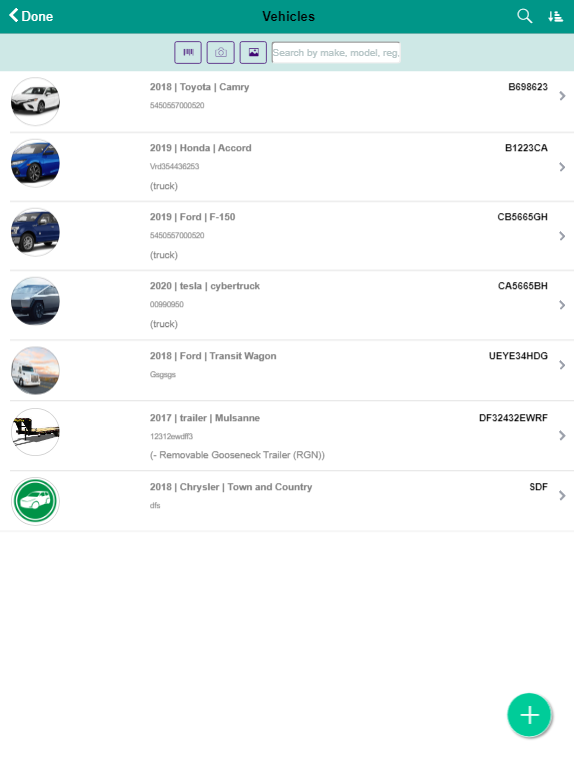 ARI Software - ARI vehicle list mobile