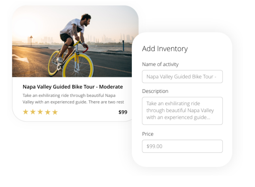 Rezy 360 comes with preloaded travel content including 10,000+ activities in over 90 countries