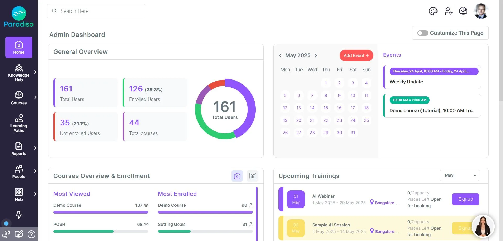 Lms Sidebar Paradiso LMS Pricing, Reviews & Features - Capterra Canada 2026