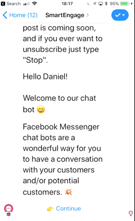 Bots give you that "human touch" that allows you to make the transition from Messenger into email and push notifications; and ultimately more sales