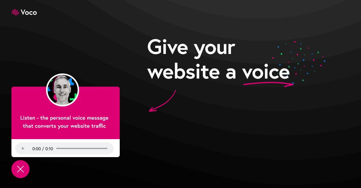 The Voco Box - a voice-first notification bar that helps you give your website a voice