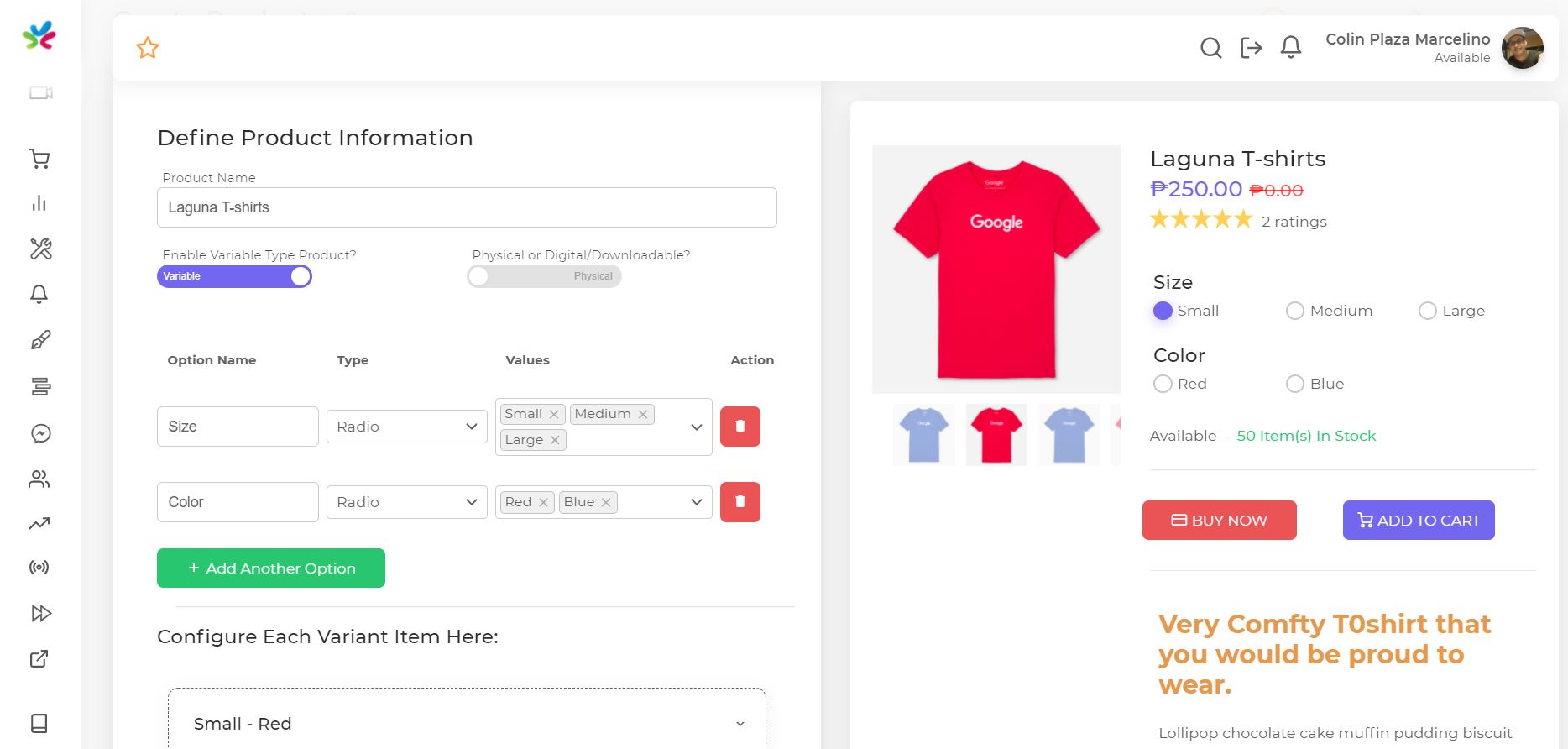 Full Package Ecommerce Feature. Start selling online in 5 minutes! Create simply, variable or digital products! Add coupons to spice up your promos. Seamlessly integrate with Email, SMS and Messenger features to effectively communicate with your customers