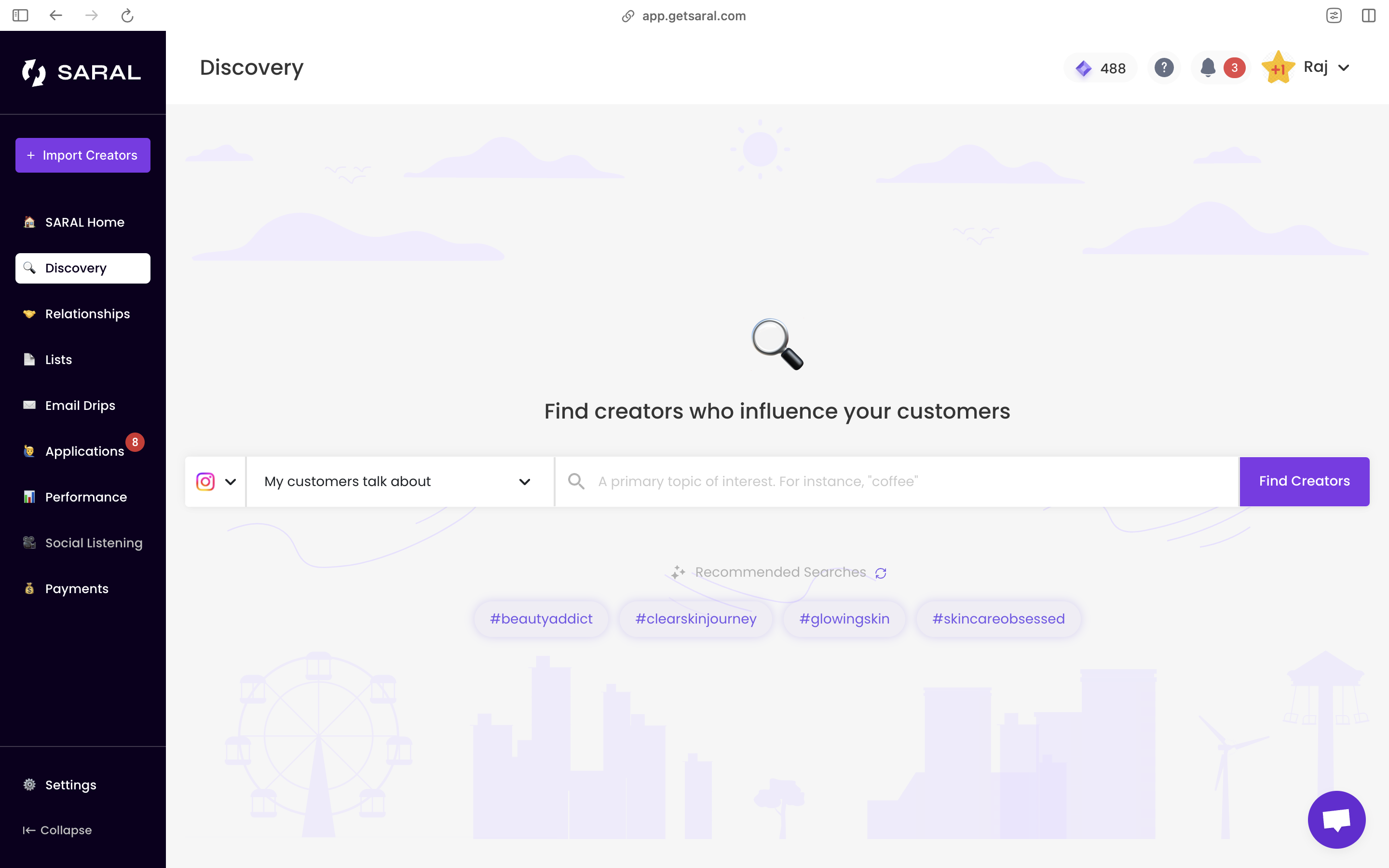 Find millions of influencers from anywhere in the world for your brand with just a single search 